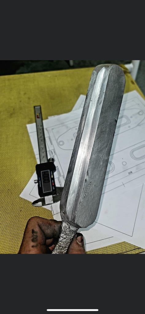 casted aluminum roughed into shape
