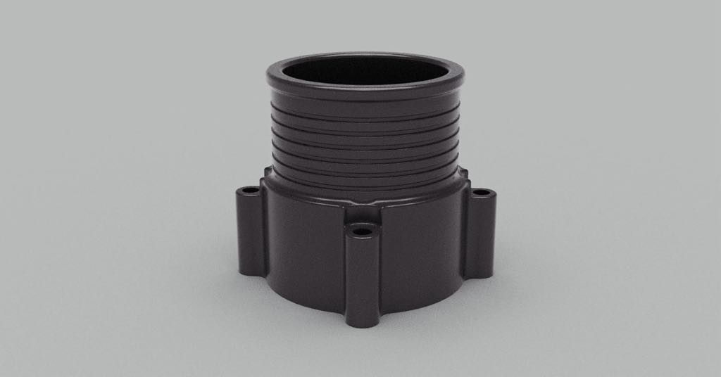 this is a water jacket relocator for a 6.7 powerstroke